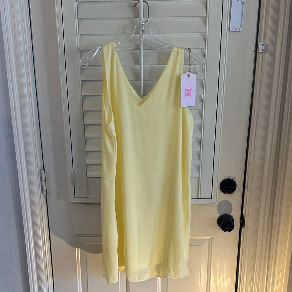 NYMPHE Soft Yellow V-Neck Dress